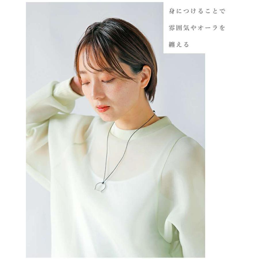 aura オーラ シルバー925 ホースシュー レザー コード ネックレス