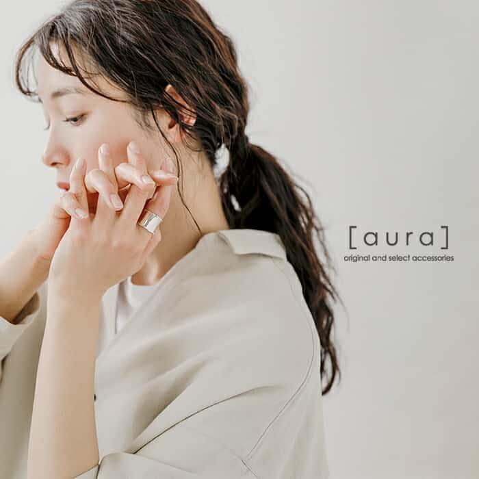 aura オーラ シルバー925 フリー ワイド リング free wide ring a-r036の画像
