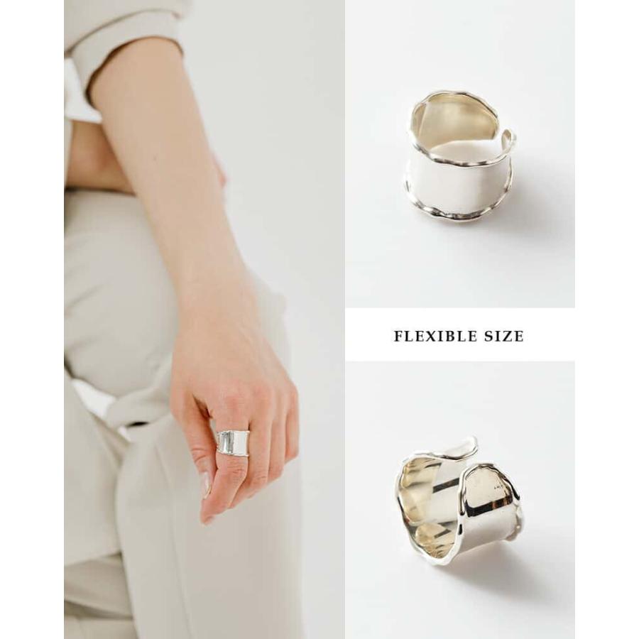 aura オーラ シルバー925 フリー ワイド リング free wide ring a-r036の画像
