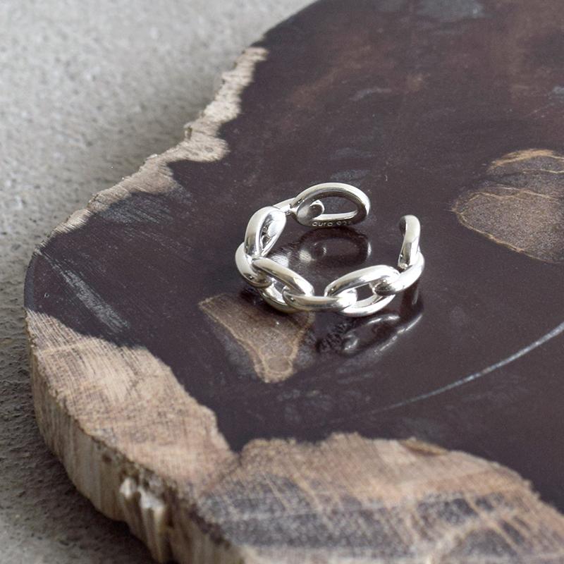 aura オーラ シルバー925 シック チェーン ピンキーリング thick chain