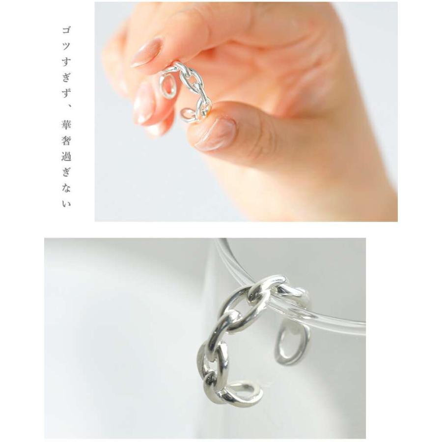 aura オーラ シルバー925 シック チェーン ピンキーリング thick chain