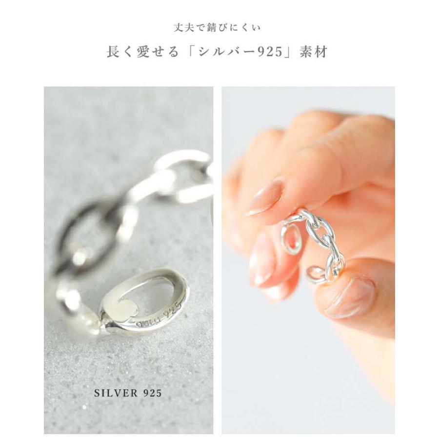 aura オーラ シルバー925 シック チェーン ピンキーリング thick chain
