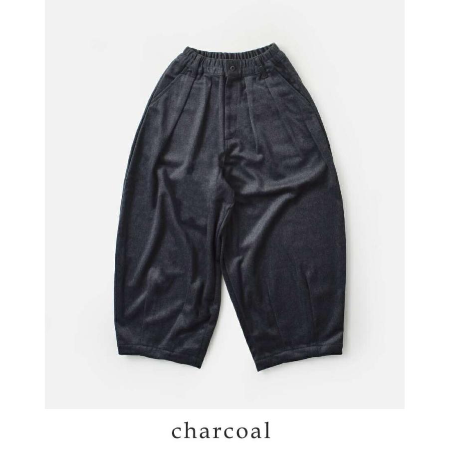 ハーべスティ ウールツイード サーカスパンツ サイズ1 チャコール HARVESTY (ハーベスティ) サーカスパンツ ウールツイード