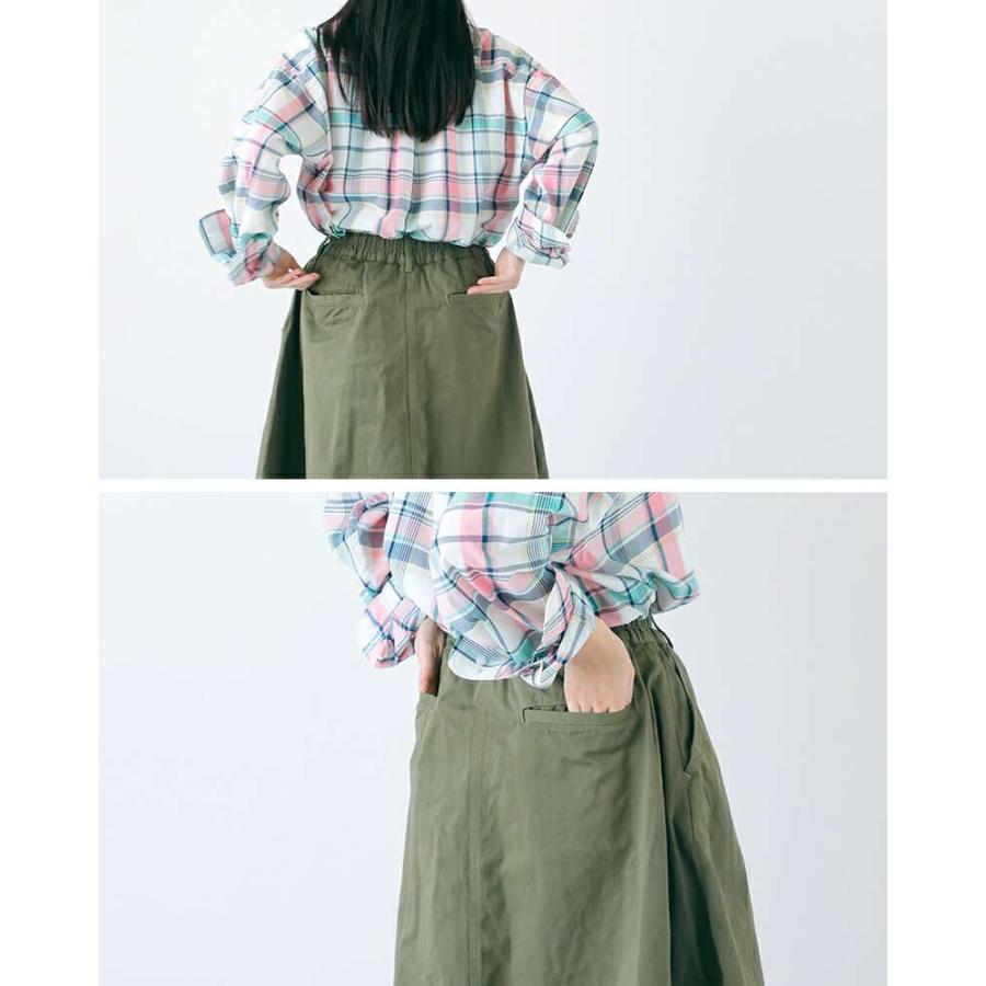 ハーベスティ HARVESTY コットン チノクロス 製品染 サーカス スカート a22503  レディースの画像