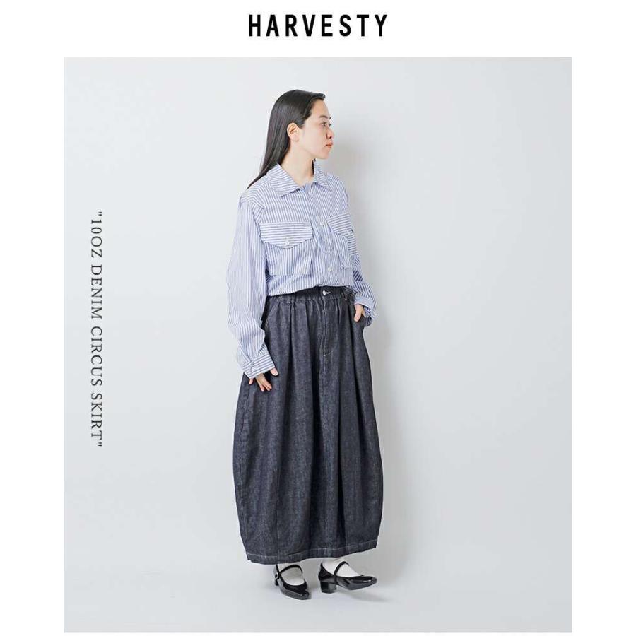 ハーベスティ HARVESTY  10oz デニム サーカス スカート a22504  レディースの画像