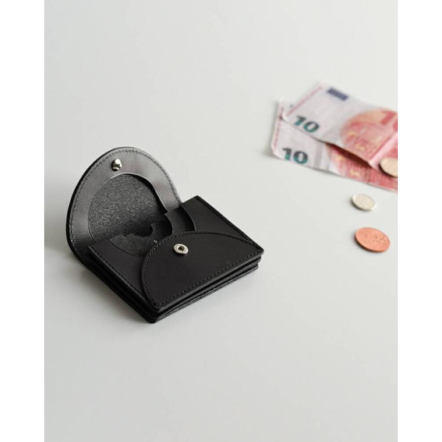 イロセ　 コンパクト財布 黒 irose イロセ ◇ ミニウォレット 黒 カウレザー コンパクト 財布