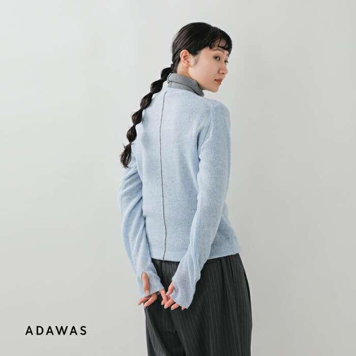 ADAWAS(アダワス) 長袖セーター サイズF レディース - ライトブルー クルーネック/カシミヤ混 ADAWAS - ADAWAS(アダワス) 長袖セーター サイズF レディース - ライト