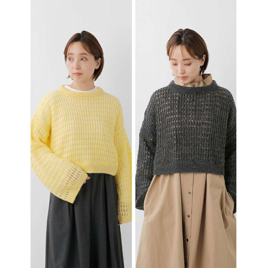 TRICOTS JEAN MARC トリコット ジーン マルク モヘア ブレンド ワイドスリーブ ニット プルオーバー andy-mn 2025aw新作 レディース ☆☆ クーポン対象 TRICOTS JEAN MARC セール【20%OFF】トリコット ジーン マルク モヘア