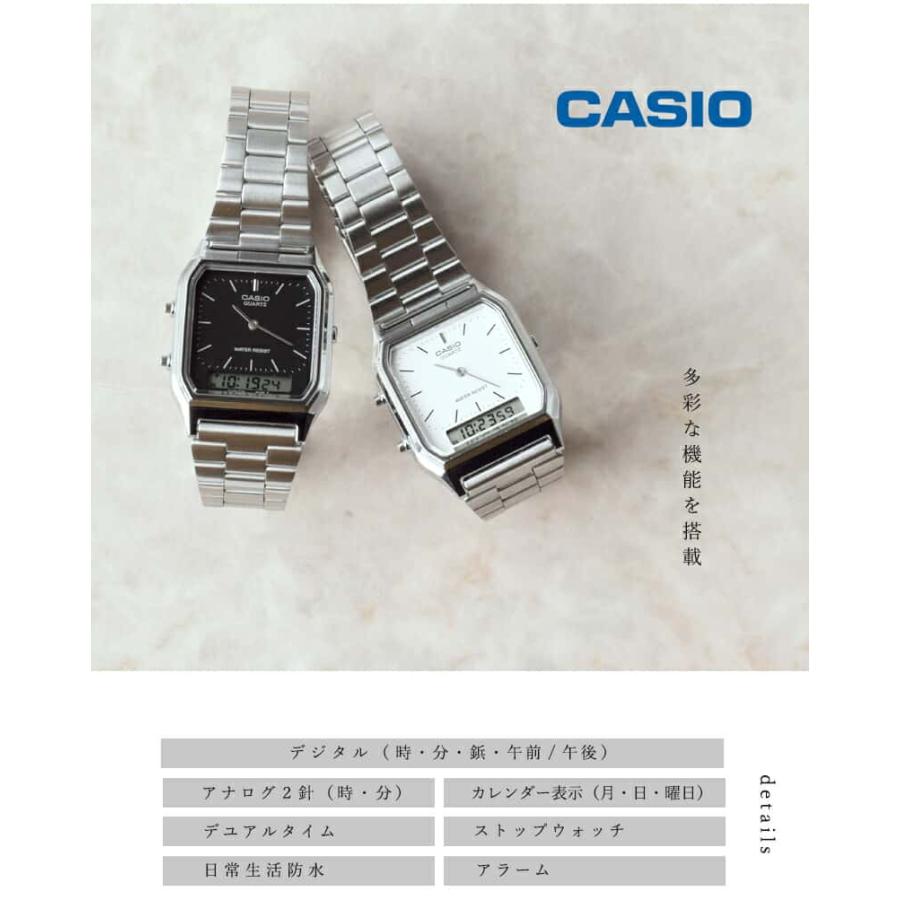 CASIO カシオ アナデジ デュアルタイム 腕時計 aq-230a｜aranciato｜06