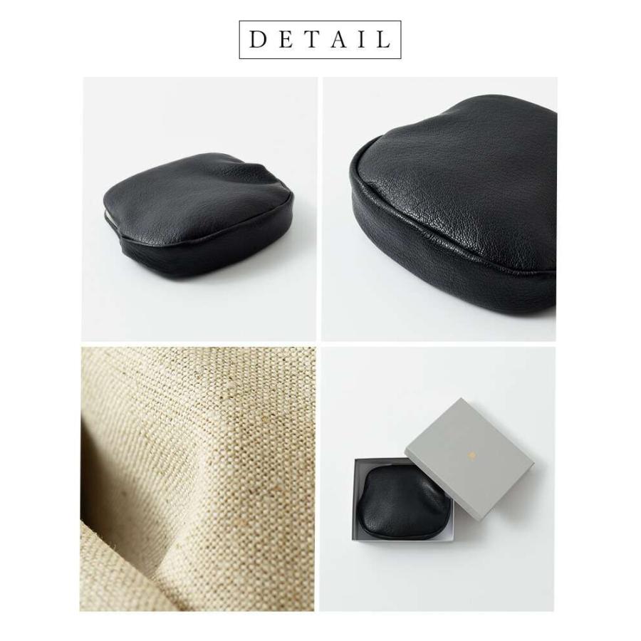 mononogu（モノノグ） ゴートレザー 変形 がま口 ミラーポーチ Anura