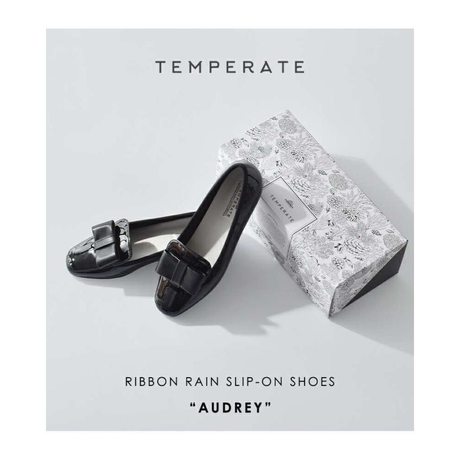TEMPERATE（テンパレイト） リボン レイン スリッポン シューズ AUDREY