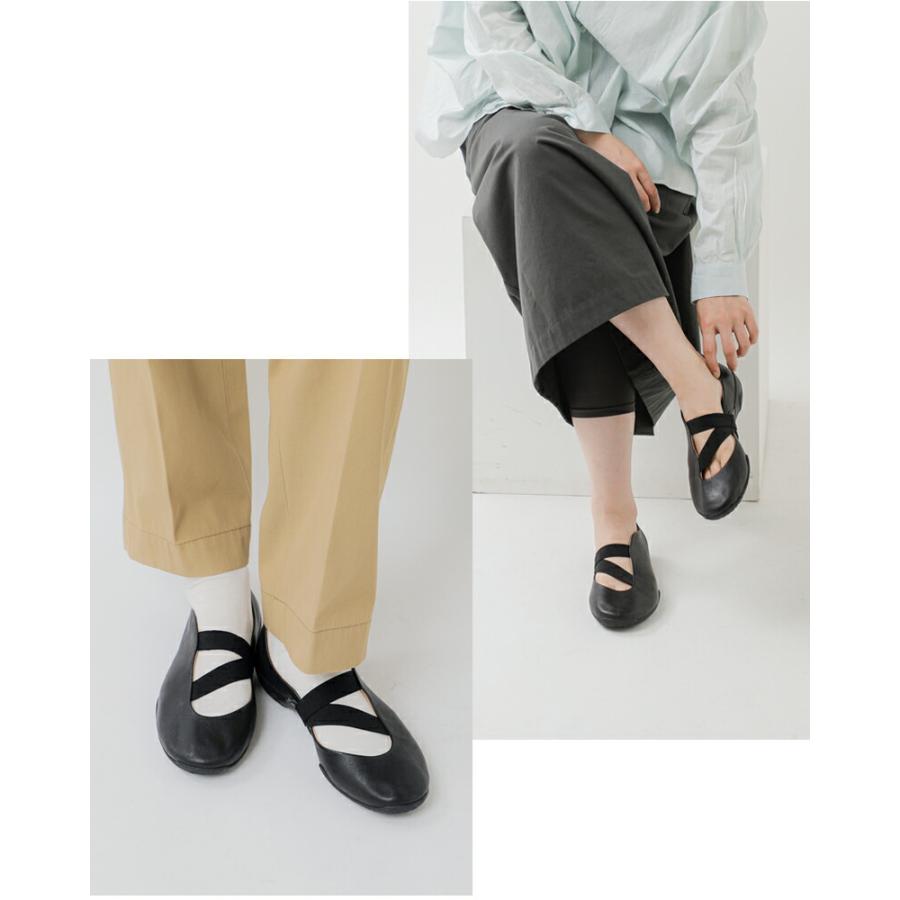 フットインダストリー FOOT INDUSTRY レザー ツーストラップ バレエ