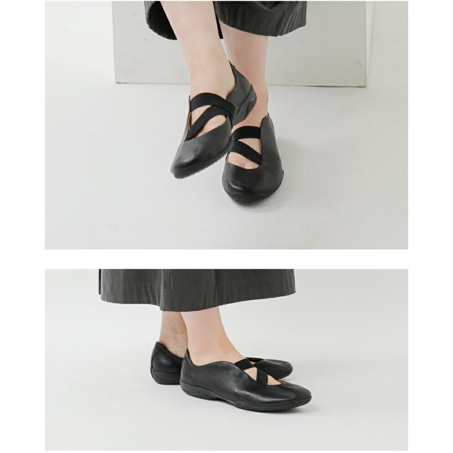 フットインダストリー FOOT INDUSTRY レザー ツーストラップ バレエ