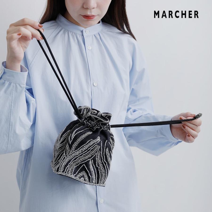 MARCHER（マルシェ） 巾着 ガラスビーズ ショルダーバッグ b-shoulder 