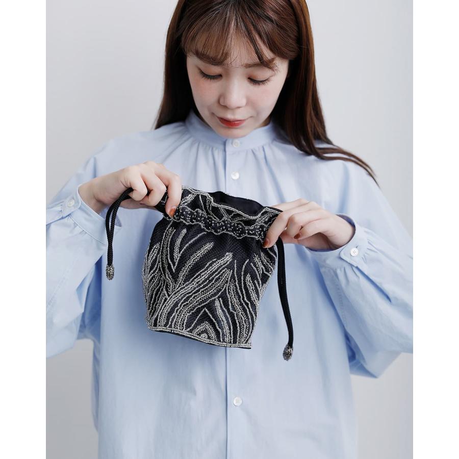 MARCHER（マルシェ） 巾着 ガラスビーズ ショルダーバッグ b-shoulder