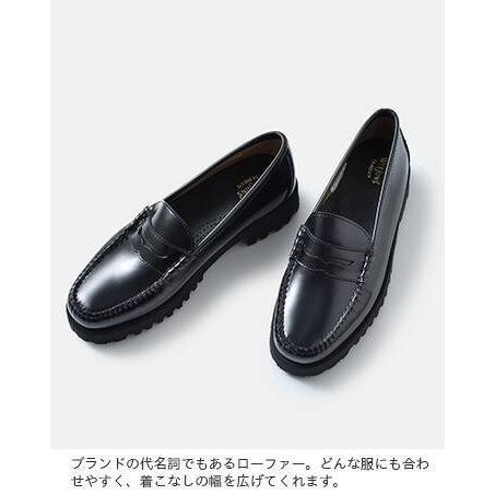 G.H. BASS Weejuns ペニーローファー レザー 本革 8(26) G.H.BASS（ジーエイチバス） プラットフォームレザーペニーローファー