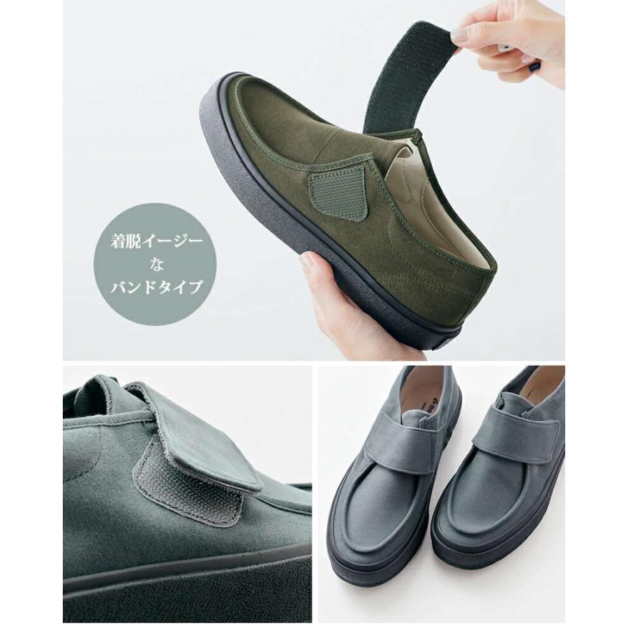 MoonStar（ムーンスター） コットンスエード バンド モカシン シューズ