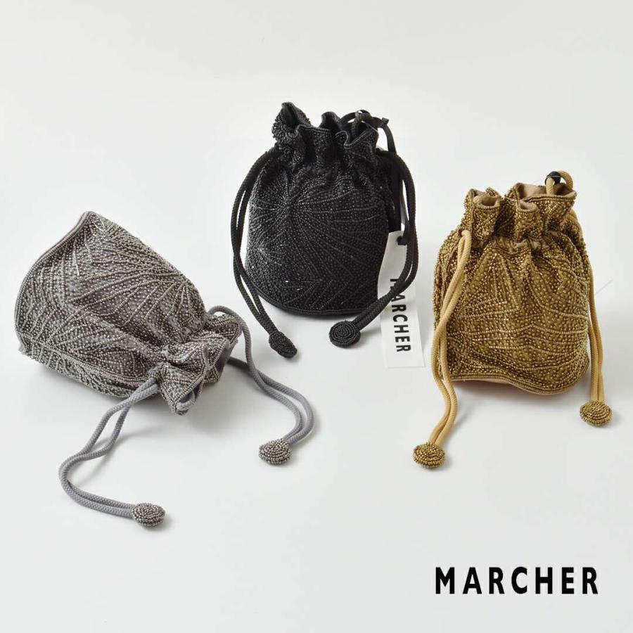 MARCHER（マルシェ） 巾着 ビーズ ショルダー バッグ beads-shoulder3