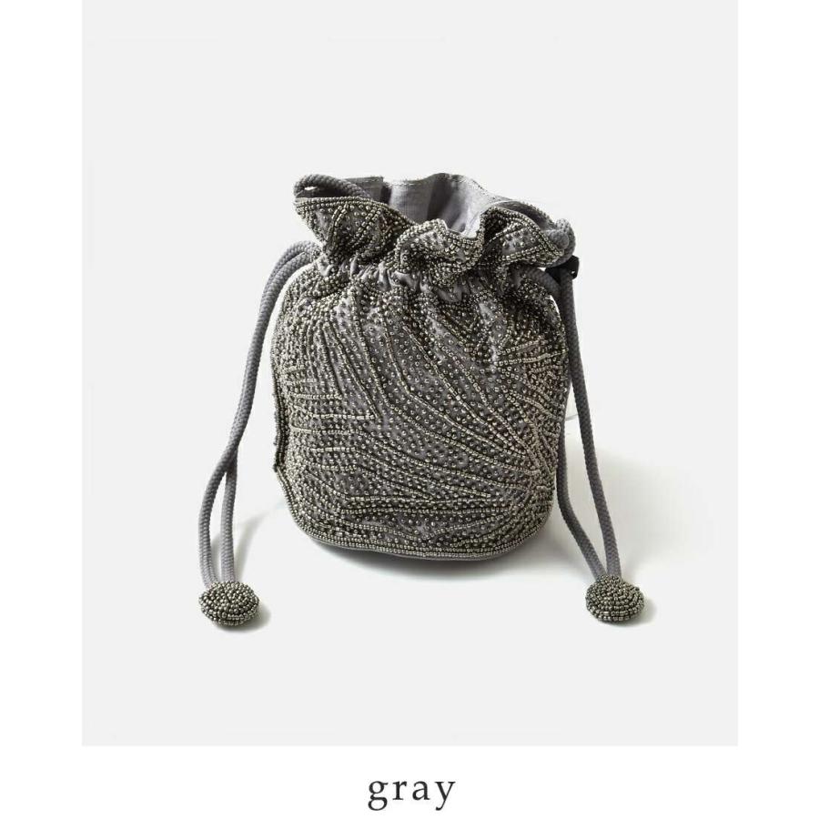 ミィ様　５点おまとめ　ジャガードマルシェバッグ　巾着袋 MARCHER（マルシェ） 巾着 ビーズ ショルダー バッグ beads-shoulder3