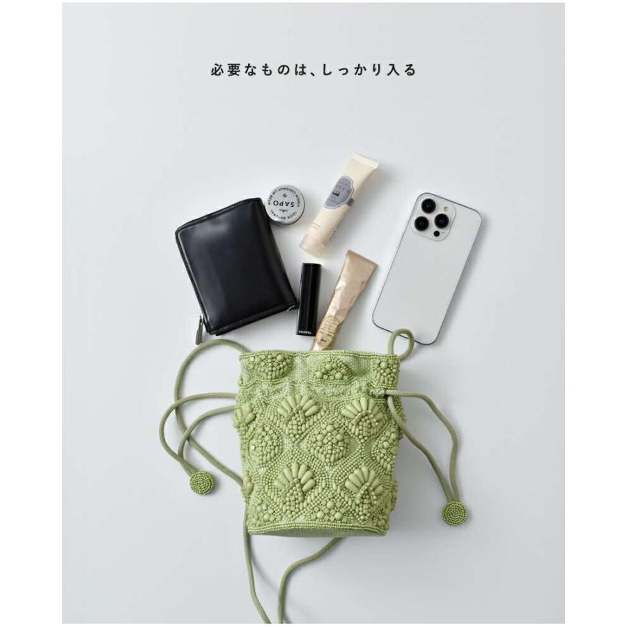 MARCHER（マルシェ） 巾着 ビーズ ショルダー バッグ beads-shoulder