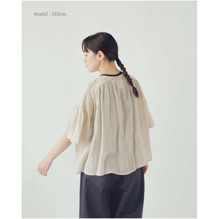 MAGALI マガリ 7部袖ブラウス カーキ 楽天市場】MAGALI マガリ ベルギーリネン フラットカラー