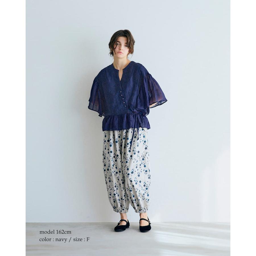 MAGALI（マガリ） インディゴリネン カシュクール ブラウス bl277