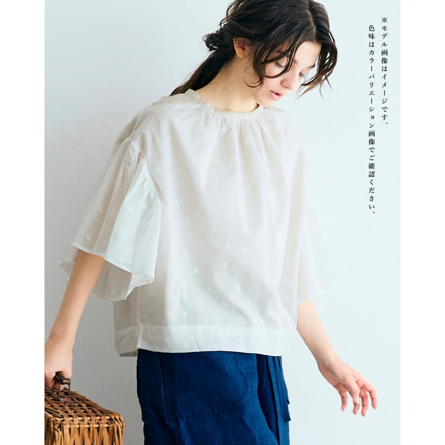 マガリ MAGALI ポワンダルジャンコットン ギャザー ブラウス bl280 レディース 春夏 2026ss新作の画像