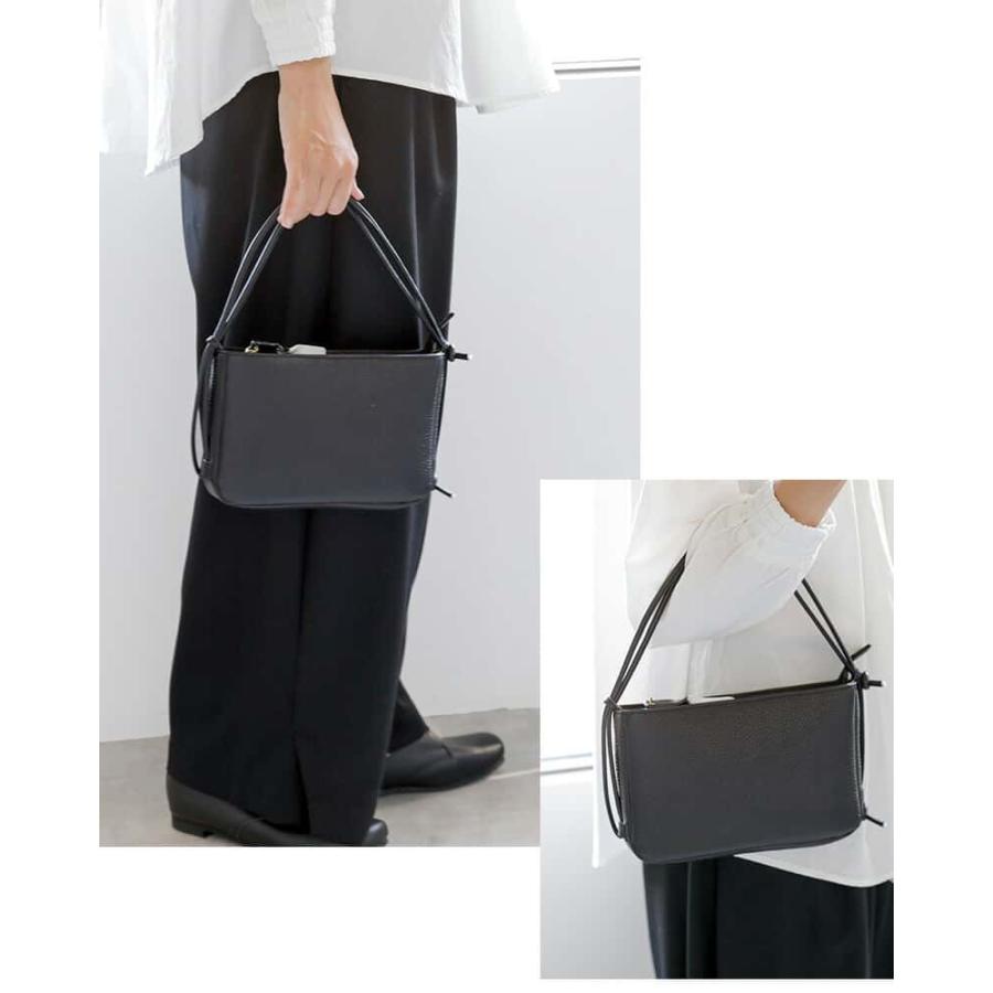 Sarah μ サラミュー 撥水加工 ステアレザー ミニショルダー バッグ bn