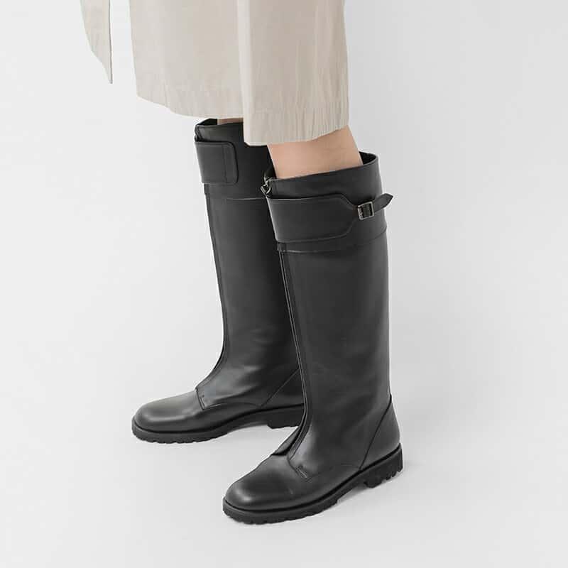 chausser ショセ ウォータープルーフ カウレザー ロングブーツ c-2348 