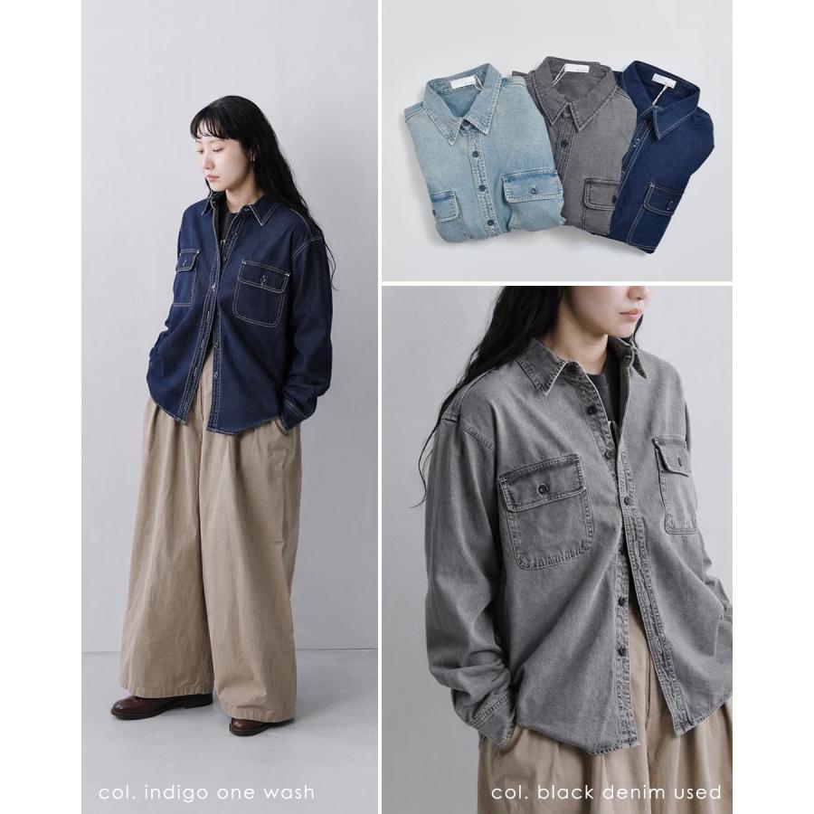 Cloth & Cross デニムシャツ 長袖 クロスアクロス CLOTH ACROSS コットン 9ozデニム シャツ DENIM SHIRT