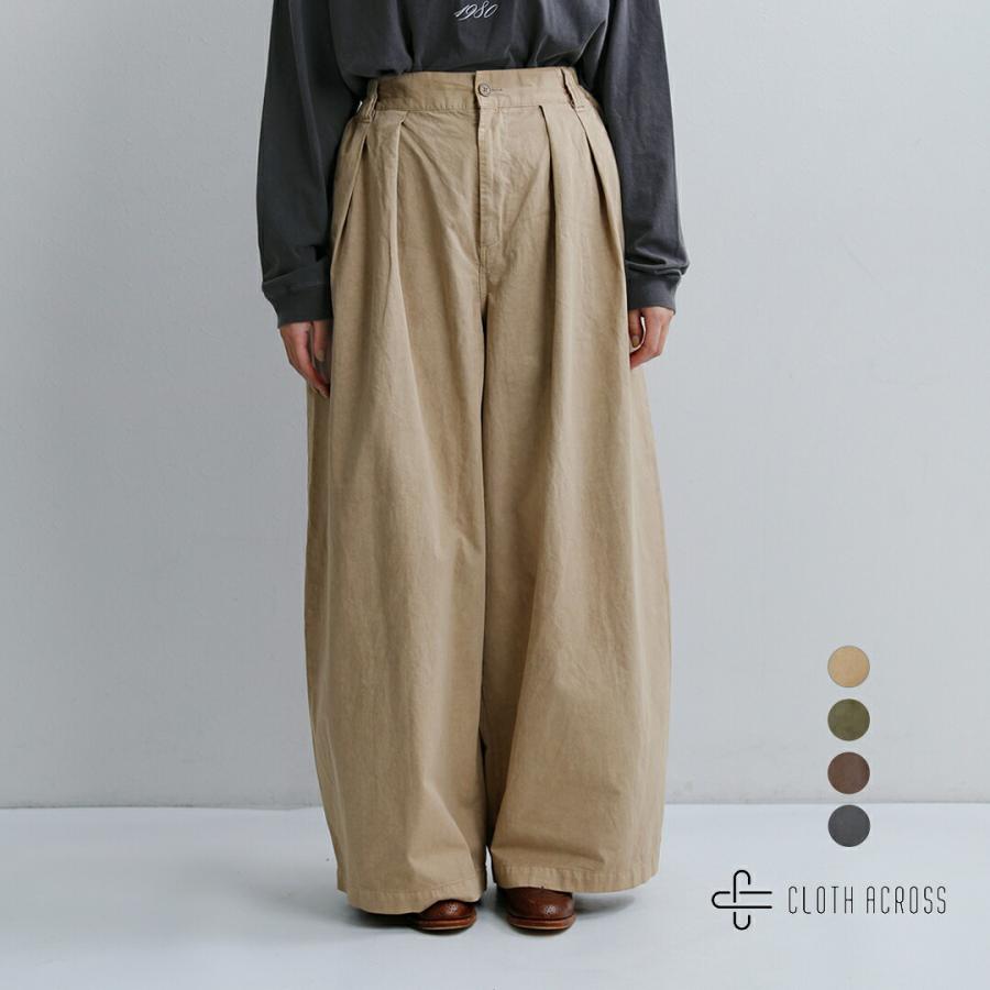 クロスアクロス CLOTH ACROSS コットン ビッグ チノパンツ BIG CHINO
