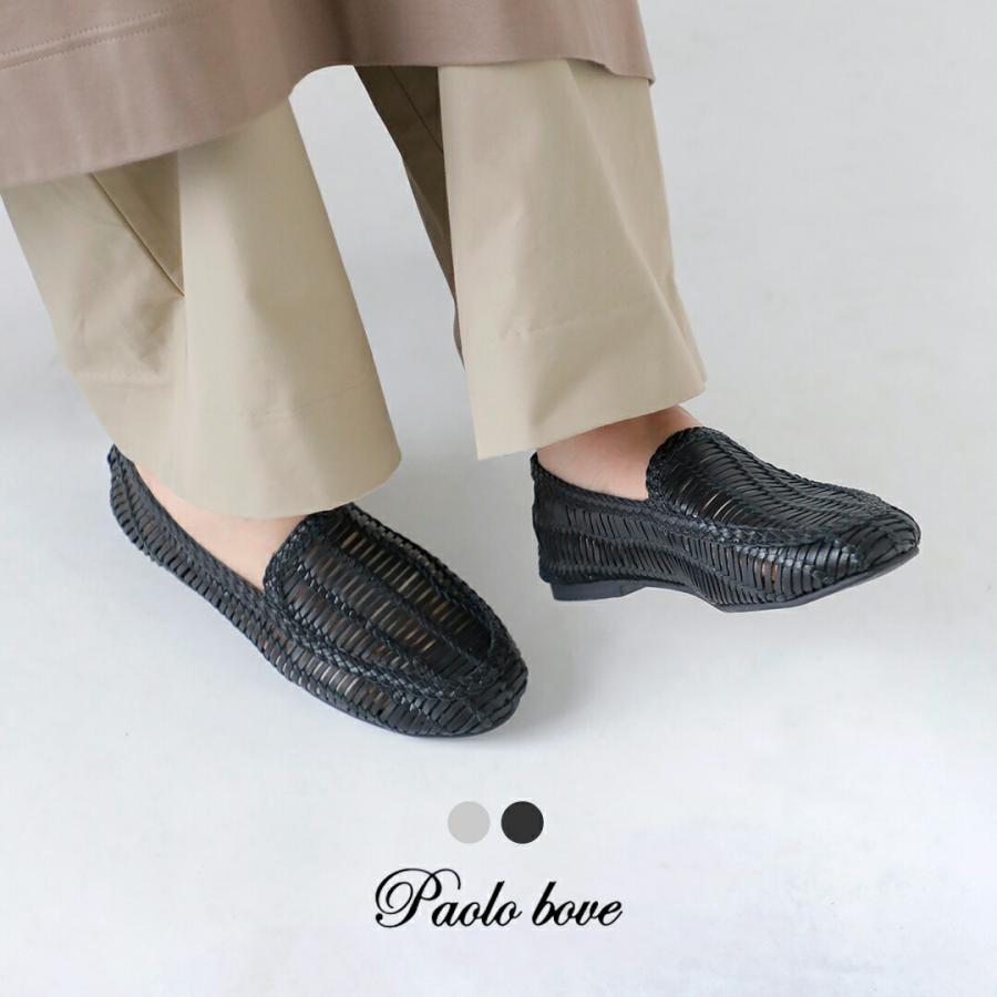 PAOLO BOVE パオロ ボーヴ レザーメッシュ オペラシューズ chr-ss26