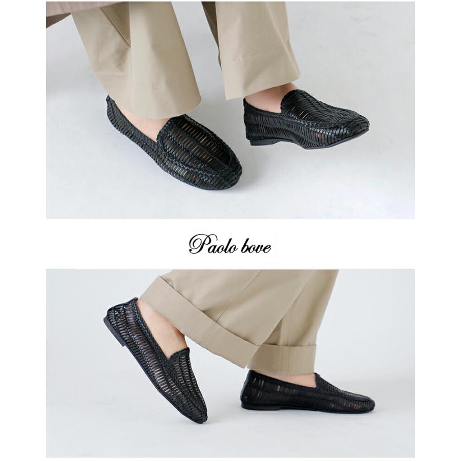 PAOLO BOVE パオロ ボーヴ レザーメッシュ オペラシューズ chr-ss26