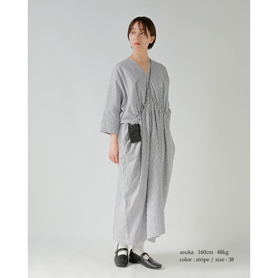 SI-HIRAI（スーヒライ） リネン ヘンプ Vネック レクタングル ドレス