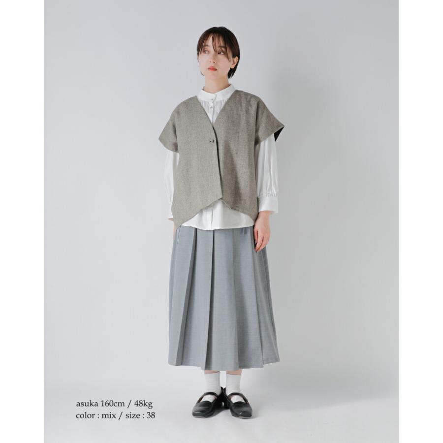 SI-HIRAI（スーヒライ） グリッターリネン スクエア ジレ chss26-7002