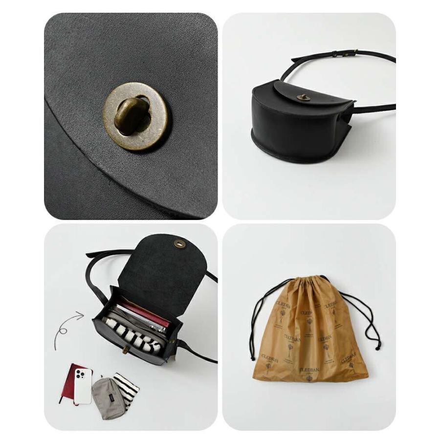 CLEDRAN（クレドラン） カウレザー ラウンド ショルダー バッグ CINQ