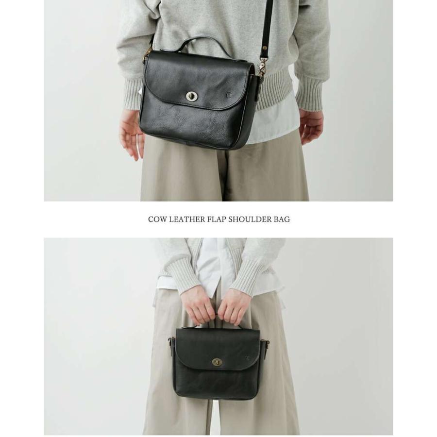 CLEDRAN（クレドラン） カウレザー フラップ ショルダー バッグ SAINTE