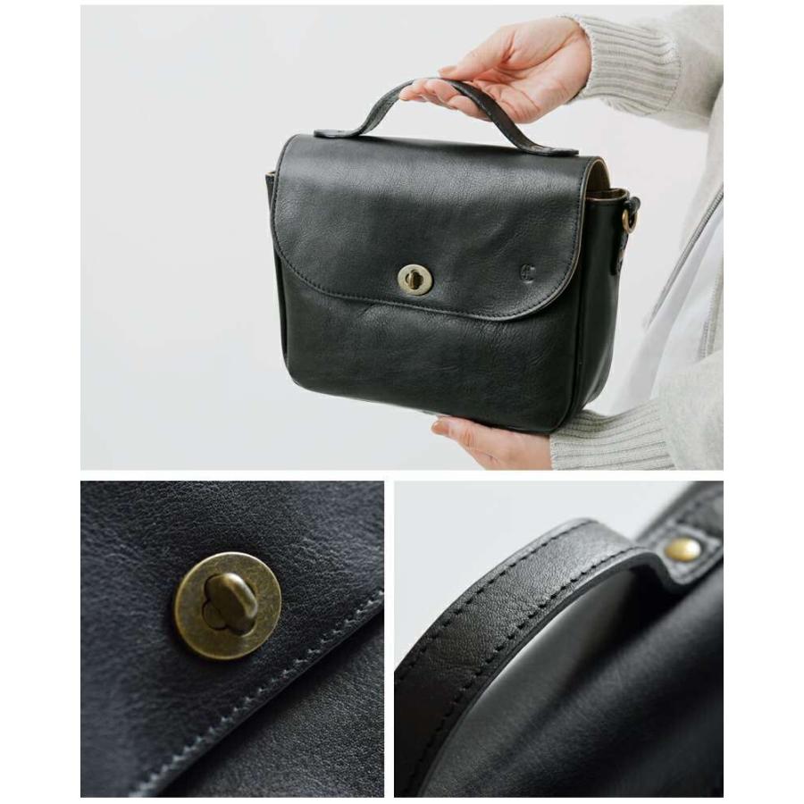 CLEDRAN（クレドラン） カウレザー フラップ ショルダー バッグ SAINTE