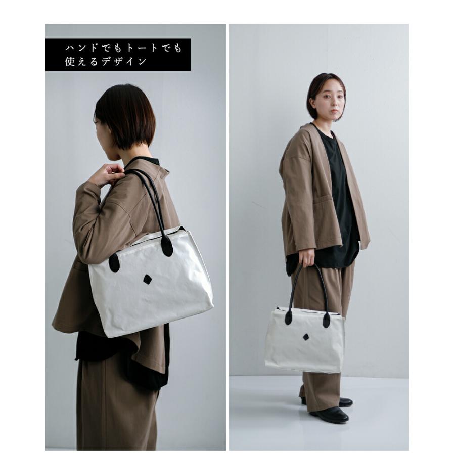 CLEDRAN（クレドラン） カウレザーハンドル ナイロントートバッグ GIRA