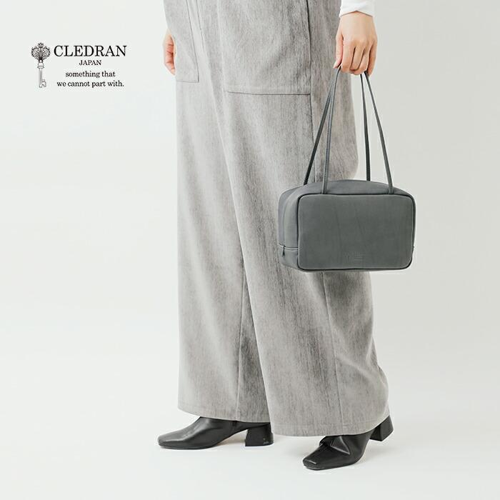 CLEDRAN（クレドラン） カウレザー スクエア ボストン バッグ NOUVE cl