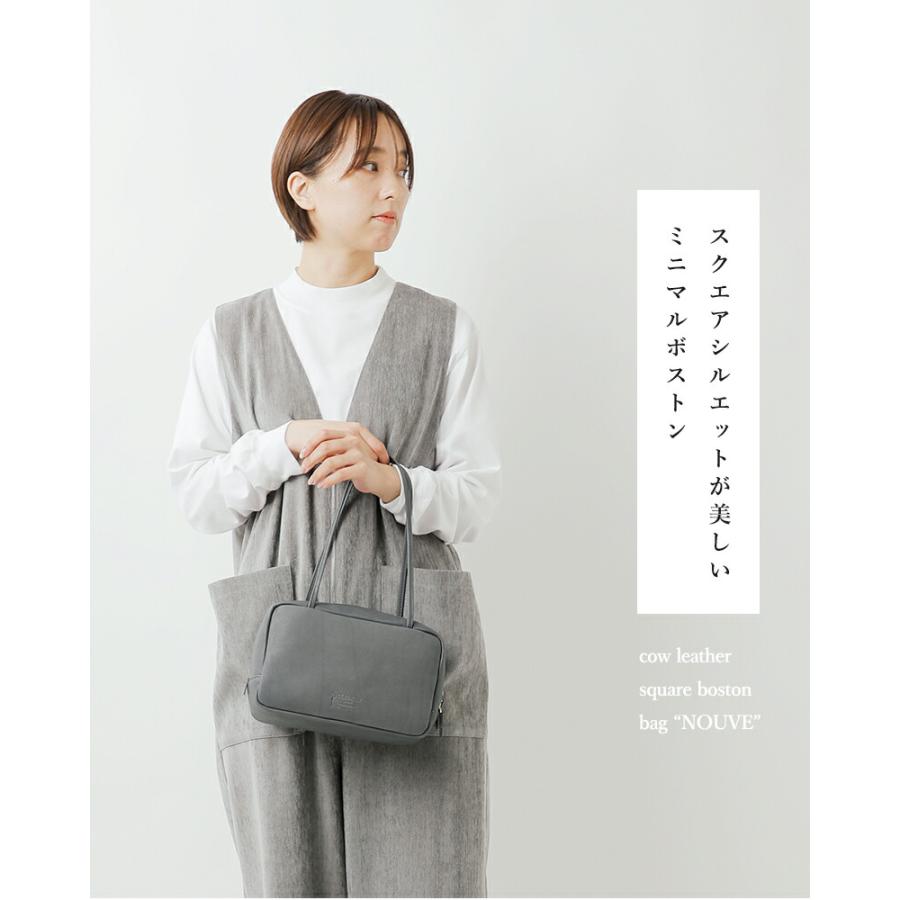 CLEDRAN（クレドラン） カウレザー スクエア ボストン バッグ NOUVE cl