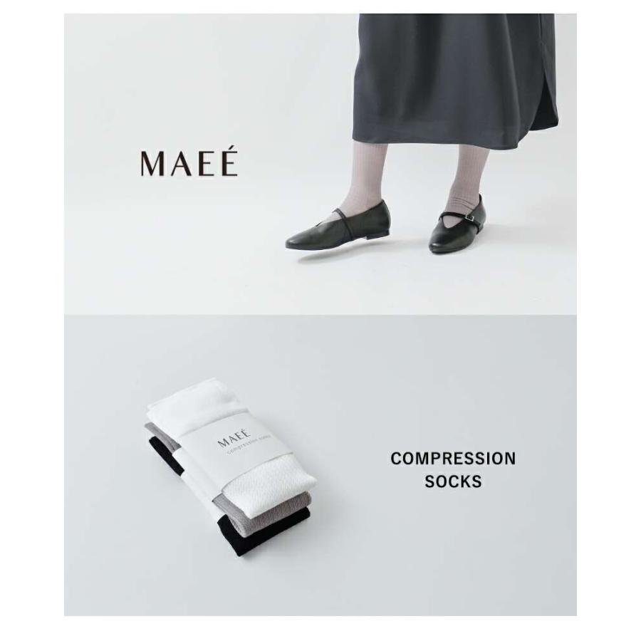 MAEE（マエエ） ゆうパケット選択可 コットン シアー 着圧 ソックス