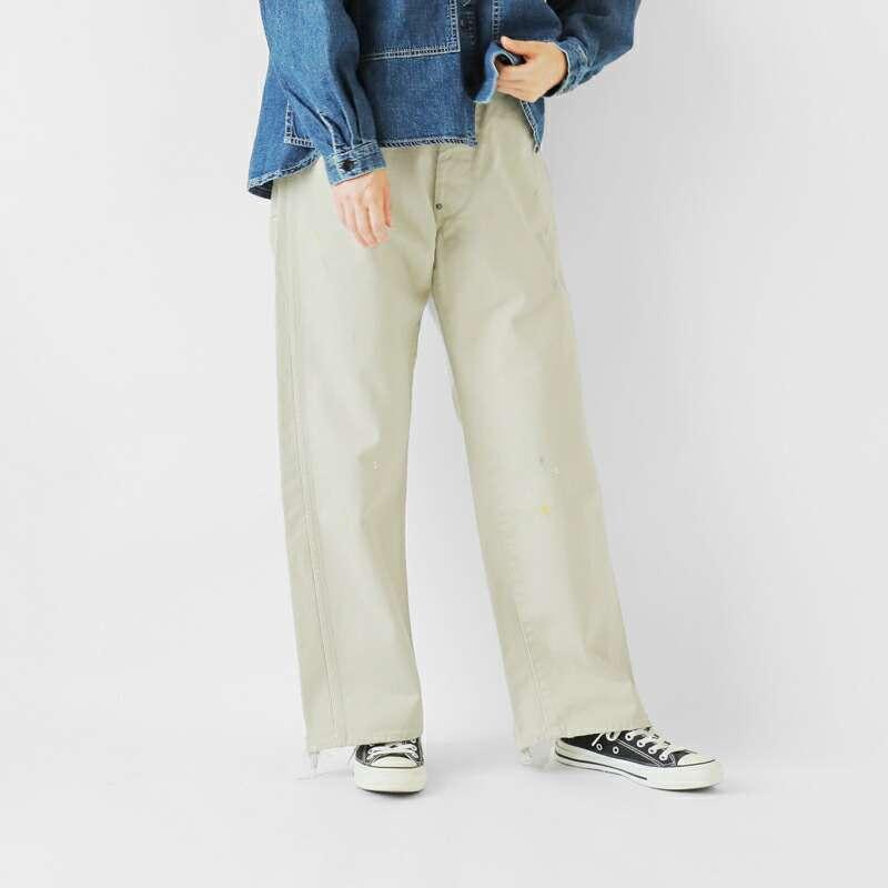 chimala（チマラ） アイボリードリル ウエスト アジャスタブル デニム