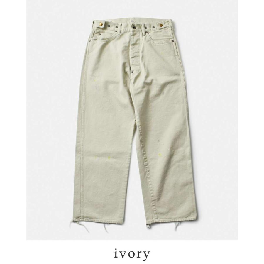 chimala（チマラ） アイボリードリル ウエスト アジャスタブル デニム