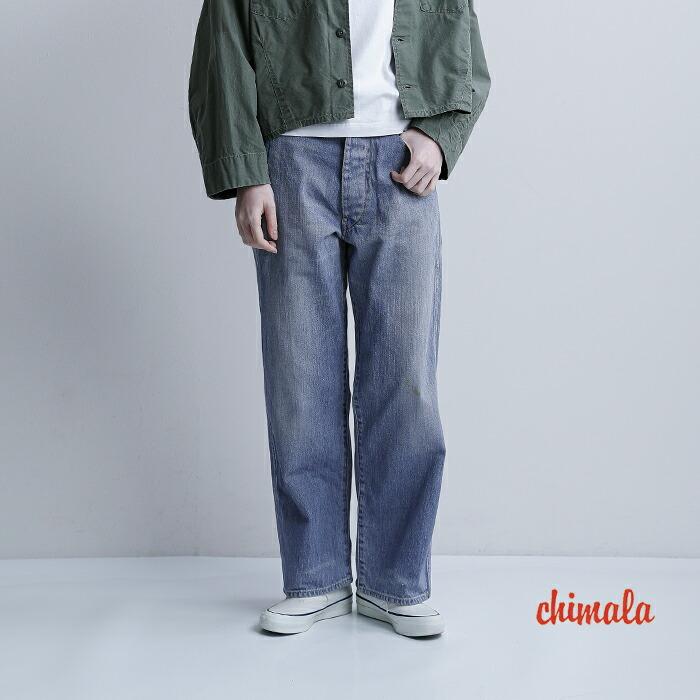 chimala（チマラ） ダブル幅デニム ウエストアジャスタブル パンツ