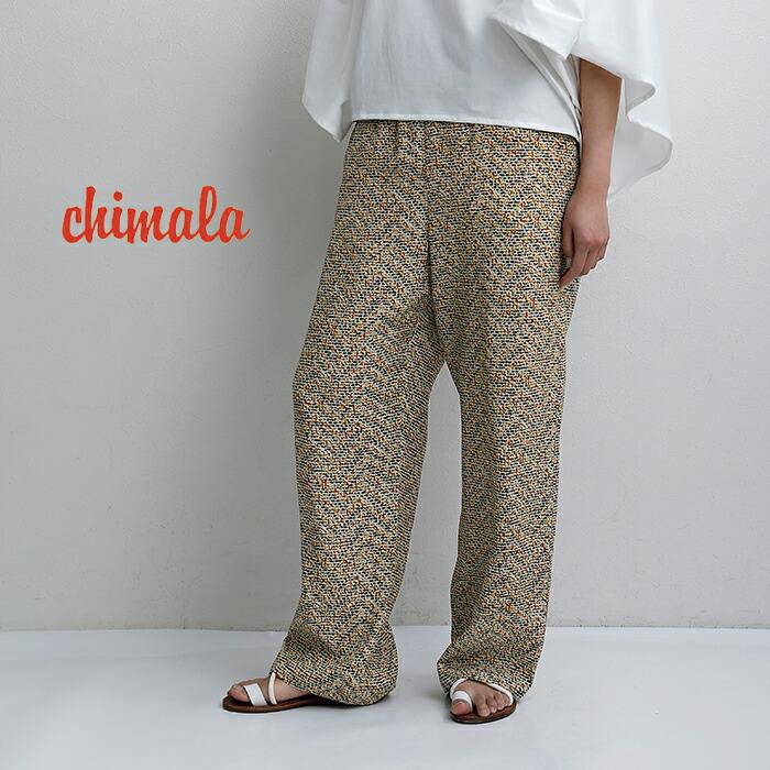チマラ chimala  プリント ドローストリング パンツ cs41-wp14a レディース  春夏 2026ss新作の画像