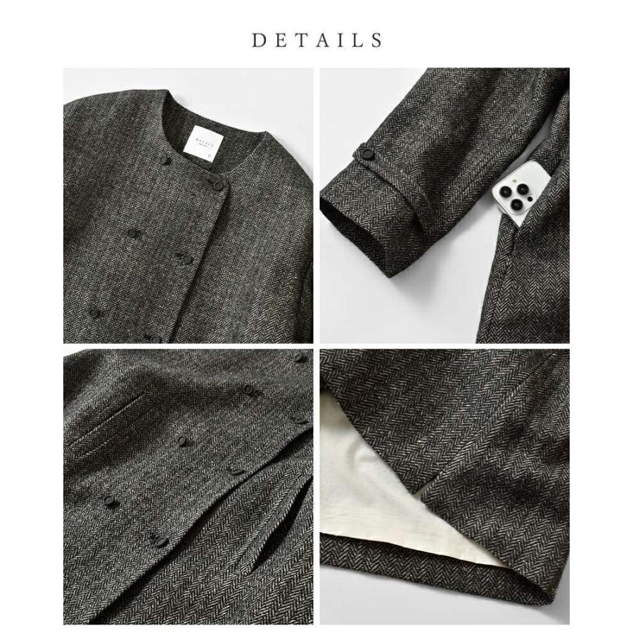 MAGALI（マガリ） セール【20%OFF】マガリ ウールリネン ヘリンボーン