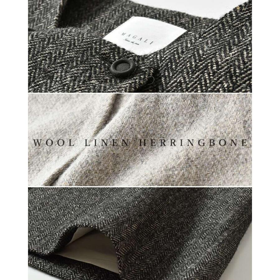 MAGALI（マガリ） セール【20%OFF】マガリ ウールリネン ヘリンボーン