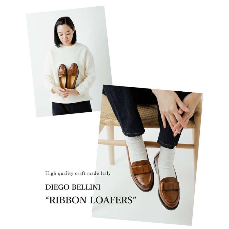 Diego Bellini（ディエゴベリーニ） DIEGO BELLINIオールレザー リボン