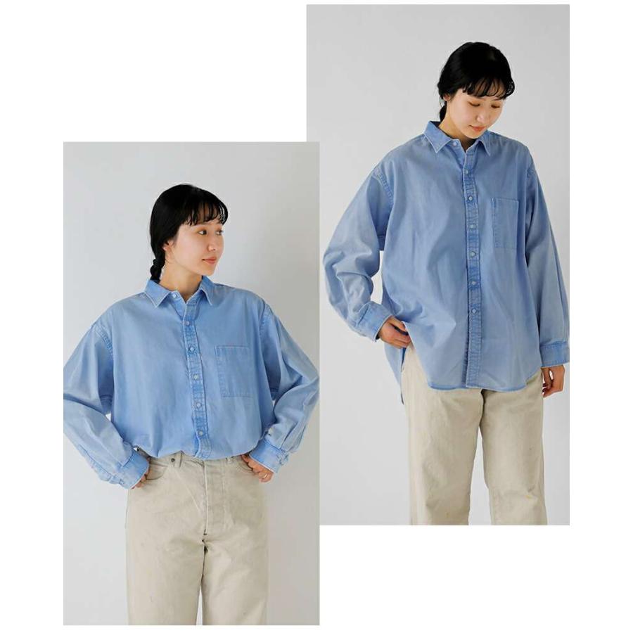 tsuzuli（ツヅリ） コットン オーバーサイズ オックスフォード シャツ